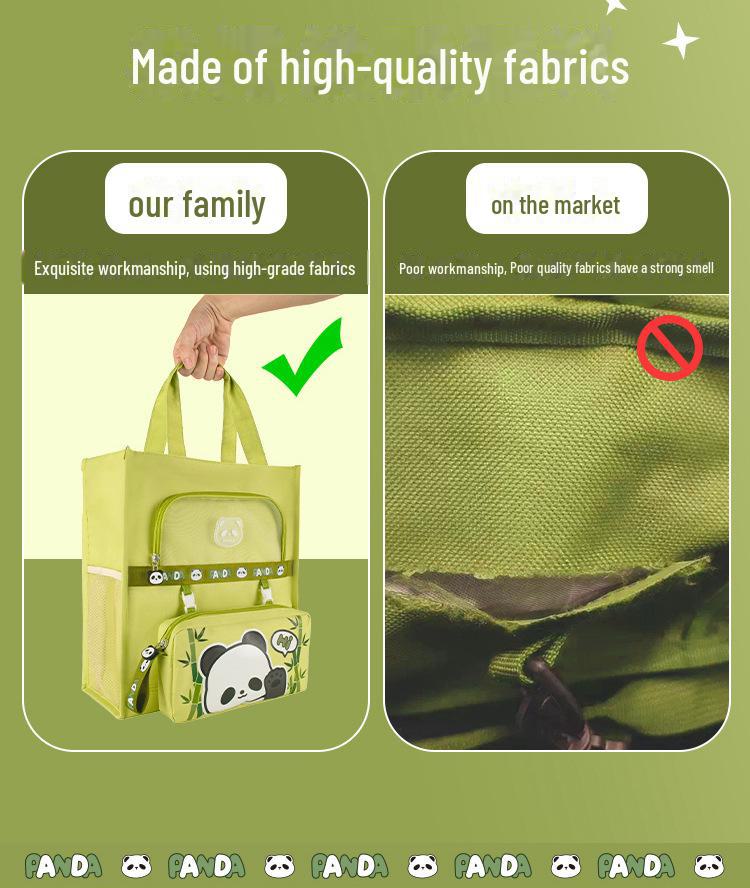 Panda A4 Kinder-Canvas-Tutorial-Tasche für Grundschüler