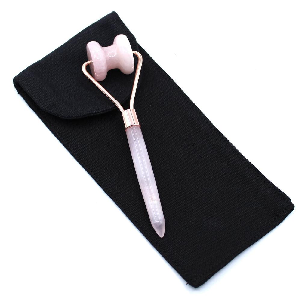 Rose Quartz Face Roller Jawline Massager