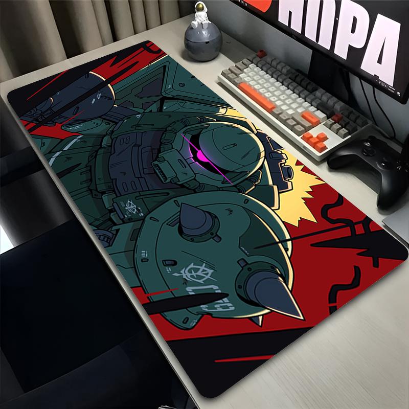 Anime Mouse Pad ESports Gaming Accessories Mechanical Warrior GGundam ZZaku Ii Computer Desk Mat Keyboard Pad Gamer Mousepad