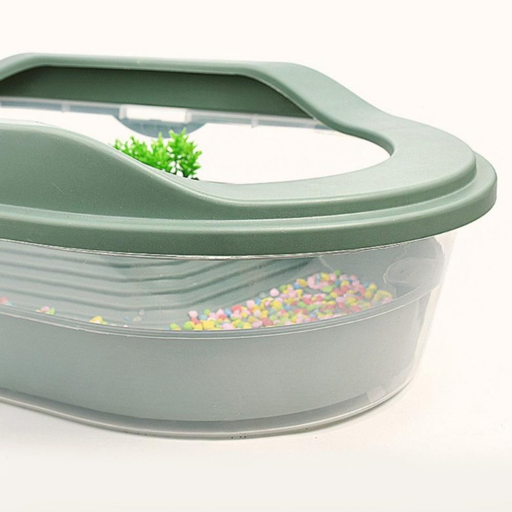 Plastic Small Pet Accessories Turtle Tank Turtle Feeding Box Reptile Habitat Reptile House