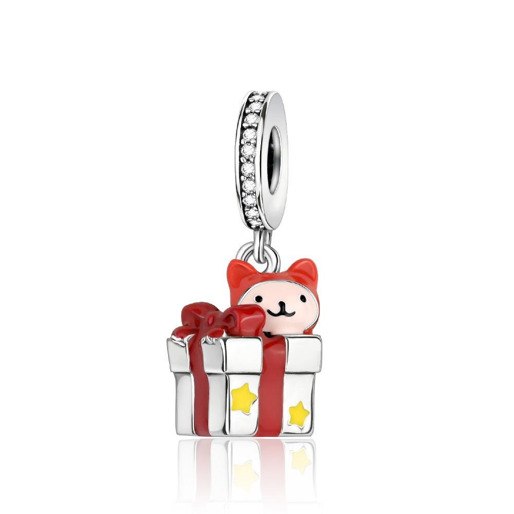 

Christmas Party Copper Metal Luminous Bell Christmas Perfect Gift Box Ornaments Charm Bead Component Bead Components Ideal Designed For 3MM Authentic красный
