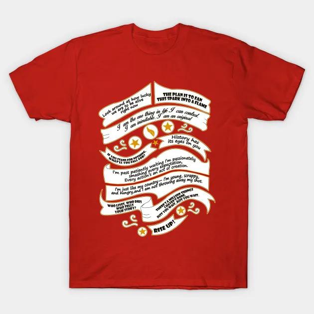 

Hamilton Musical Quote TShirt 100 Cotton ONeck Summer Short Sleeve Casual Mens Tshirt Size S3XL S