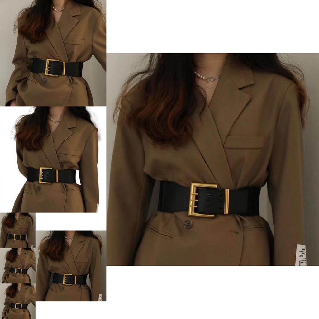 Stylish Black Wide Waist Belt For Women With Elegant Design Perfect For Dresses And Coats