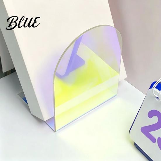 Acrylic Bookends for Shelves 1 Pair Bookends Clear Book Ends Holders Shelves Decorative Arch Home Library Storage Supplies Stopper Bookshelf