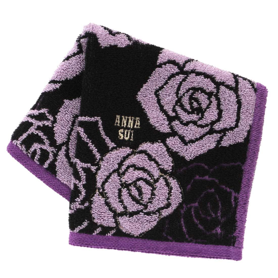 

ANNA SUI Large Towel Handkerchief in Rose for (28cm) (Black) Women, 109307-0012-04 чёрный