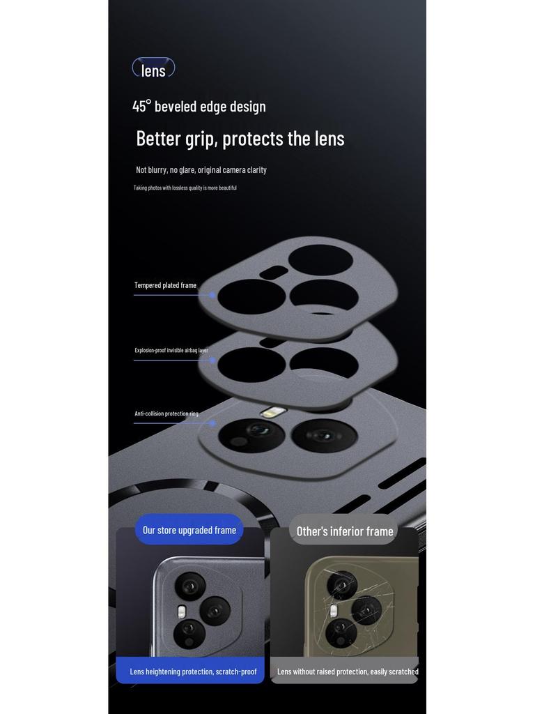 Honor 400 Magnetic Full Coverage Phone Case - Metallic Finish for Men and Women