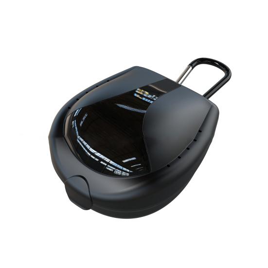 

Коробка-держатель для спортивных кап для взрослых Бокс Тхэквондо Капа для рта Чехол для хранения Портативный Пылезащитный Пластиковый Футбольная капа Фитнес-капы чёрный