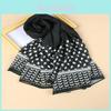 Polyester Geometric Print Silk Scarf With Sunshade Function For Spring Fashion Women