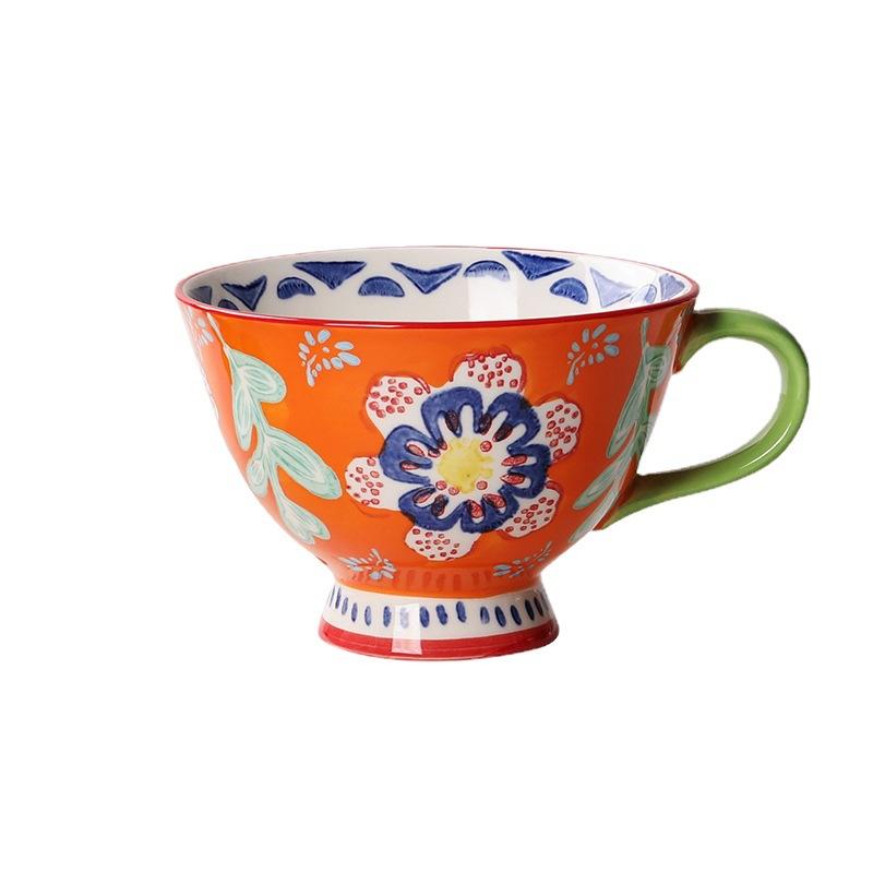 Large Capacity Oat Milk Breakfast Bowl Ceramic Mug Creative Personality Cute Home INS Coffee Cup Decoration Ornament