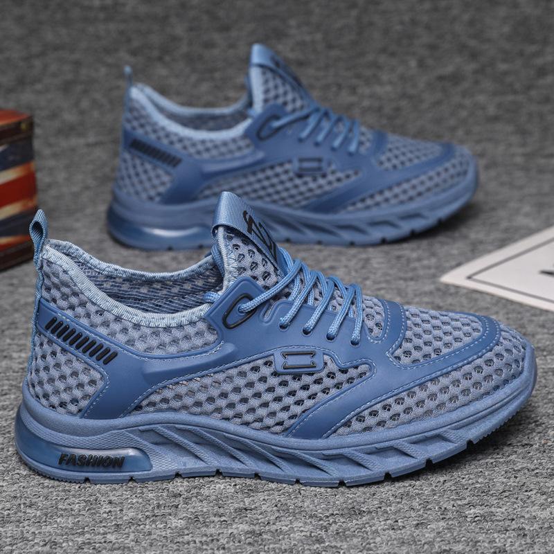 Mesh men's shoes 2025 summer new breathable soft-soled sports shoes hollow hole shoes outdoor men's trend shoes