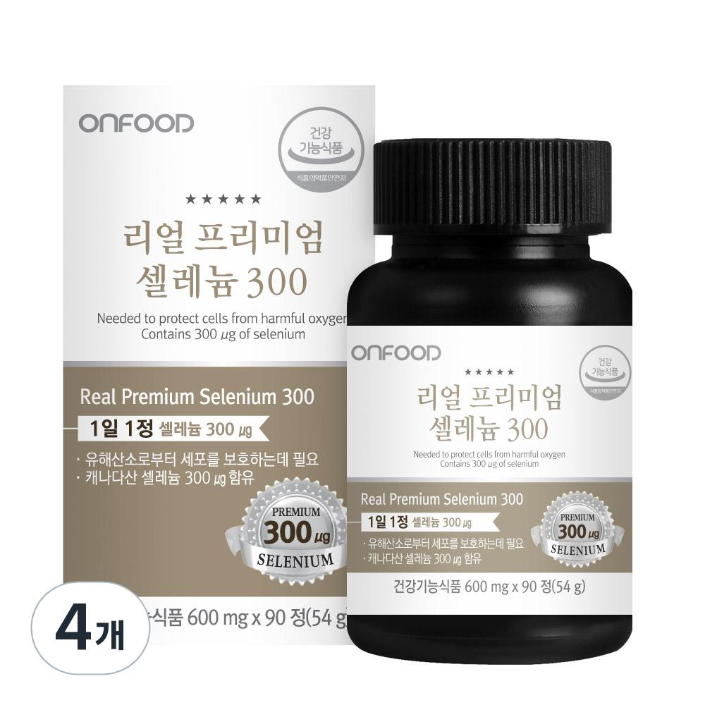 Onfood Real Premium Selenium 300 54g 90 Tablets 4 pcs
