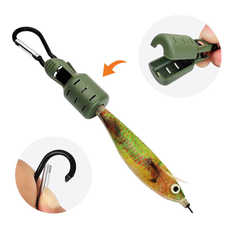 Love Lure Eging Carabiner Hook Set with Protective Case - Medium Size Squid Fishing Hook.