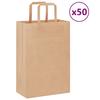 VidaXL Paper Bags 50 Pcs with Handles Brown 21x11x31 Cm, Paper Bag, Paper Gift Bag, Paper Gift Bag, 4101798