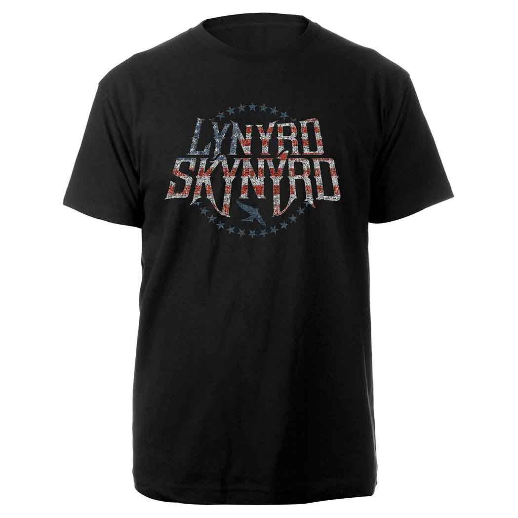 Футболка Lynyrd Skynyrd Звезды и Полосы Рок Официальная Новая Черная L