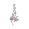 New Rose Heart Padlock Cherry Blossoms Dangle Charm Beads Fit Original Fashion Bracelet Pendant Diy Jewelry For Women