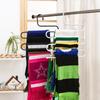 5 Layers S-shaped Pants Hanger Multifunctional Anti-skid Stainless Steel Pants RackWardrobe Storage Scarf Rack lron Pants Rack