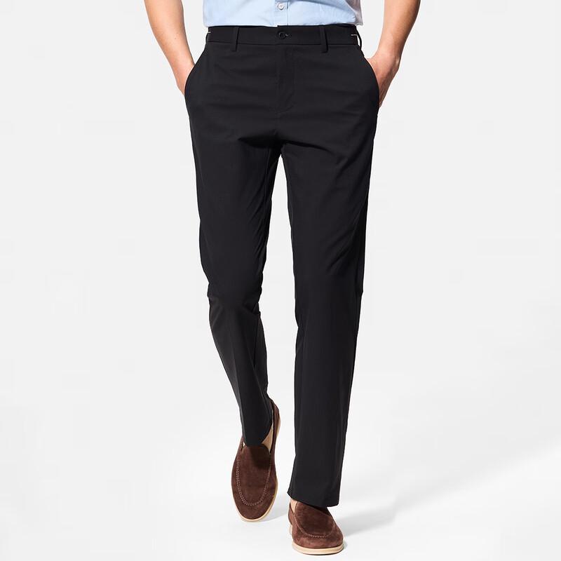 Shanshan Men's Lightweight Stretch Straight-Leg Business Casual Pants