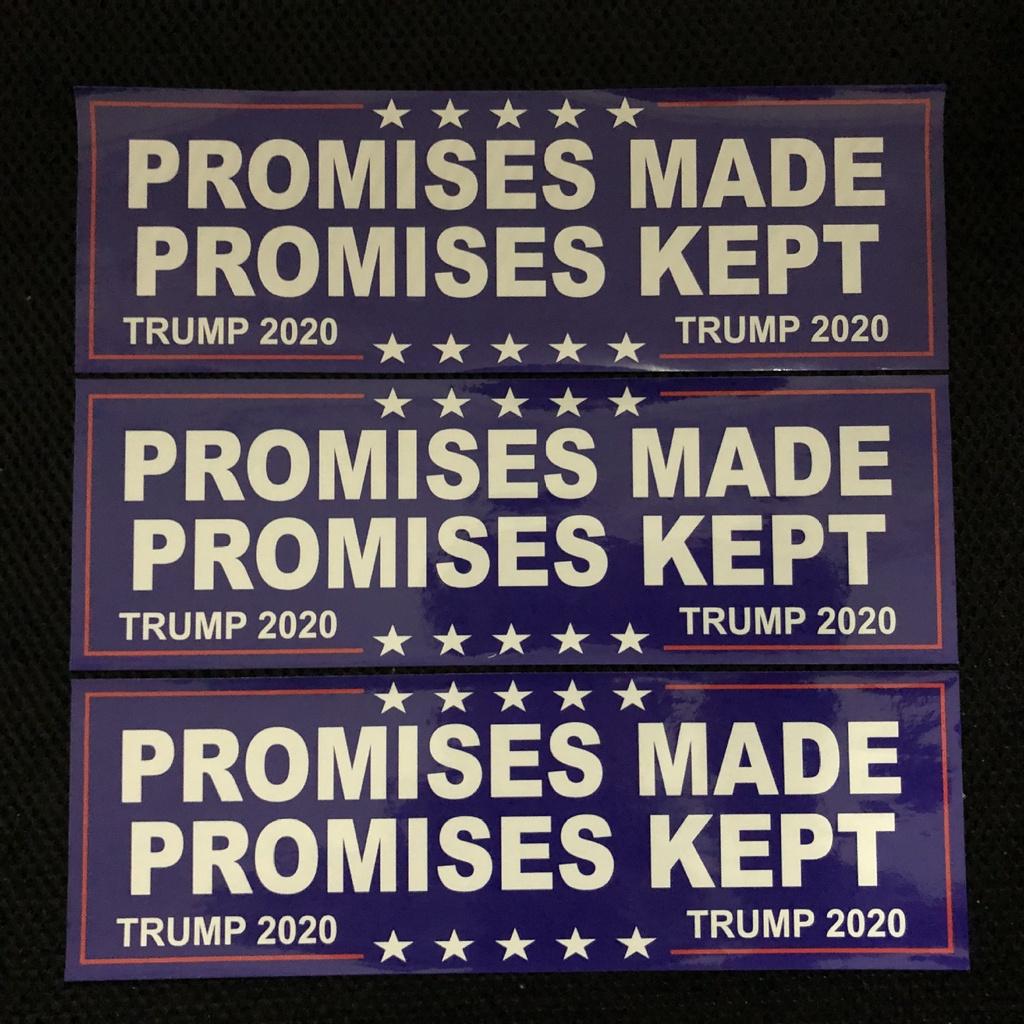 Donald 10pcs Trump Bumper Sticker 2020 Build The Wall Promises Kept Sticker Pack