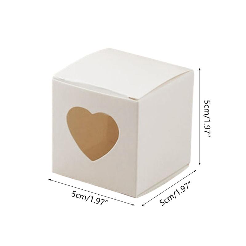 50 Stück Herzförmige Süßigkeitenboxen Geschenkbox Papiertüte für Weihnachtsfeiern Geburtstag