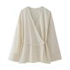 Kaslead New Arrival Women's Clothing Fashion Style Double Breasted Kimono Outerwear Casual Pants 5427743 5427431