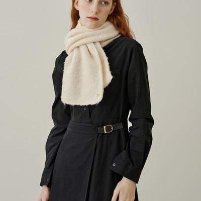 ADAUL Hairy Soft Long Muffler - Ivory