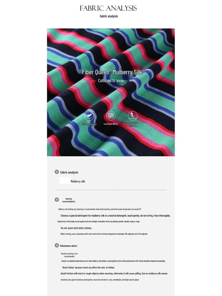 Anlom Women's Striped V-Neck Short Sleeve Knit Top