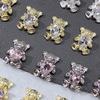 10Pcs Cartoon Stereoscopic Bear Nail Painting Alloy Diy Decoration Accessory Nail Patches Nail Diamond