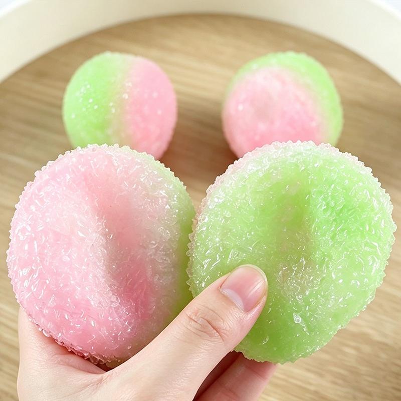 1Pcs Two‑Color Bayberry Shaped Smoothie Texture Squeeze Ball Moldable Asmr Stress Relief Pinch Crinkling Sound Ball For Adult