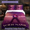 Personalized 3Pcs Bedding SetBruno Mars Custom Text Duvet Cover Pillowcase Set Bedroom Gift