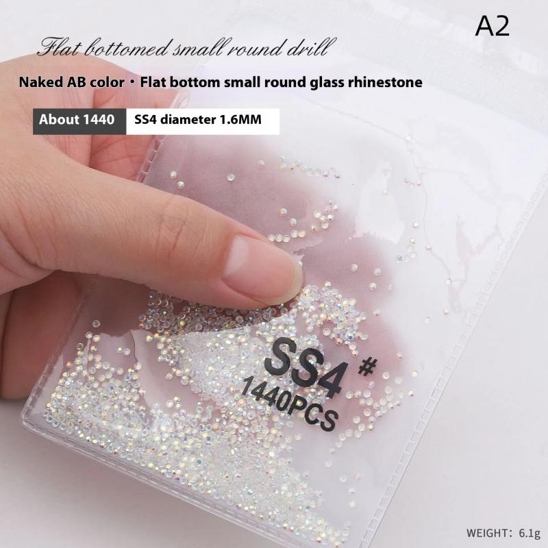 Gemischte AB Flachboden Farbe Nagel Strasssteine Glanz Nagelzubehör Nagelkunst DIY Nägel Zubehör Dekoration Charms