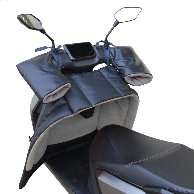 Windproof Plush Winter Cover for Electric Scooters & Motorcycles - Universal, All-Season, Two-Piece