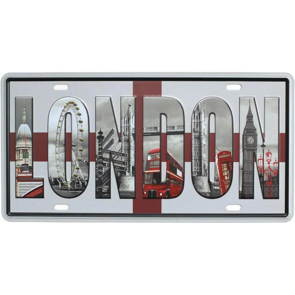Dubai Madrid Paris World Famous City Landscape Metal Signs Vintage License Tin Sign Crafts Poster Wall Plate Plaques Bar Decor