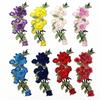 3D Embroidered Sewing On Patches Rose Flower Multicolor Flower Patch Sticker Craft Detachable Clothing Embroidery Patch