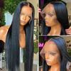 Womens Long Straight Lace Front Wig Synthetic Heat Resistant Hair Middle Part Natural Look