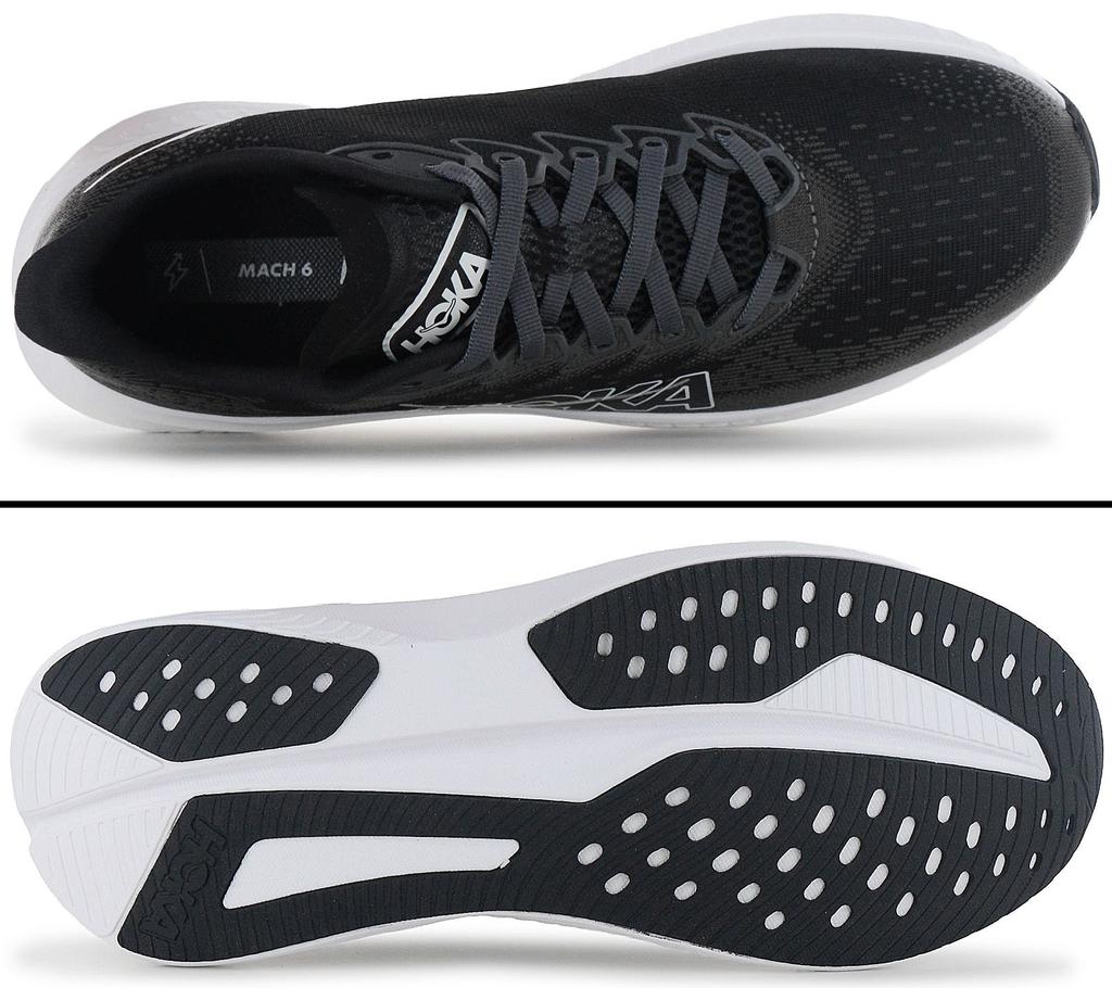 HOKA One One MACH 6 - Herren Laufschuhe Running Schuhe Schwarz 1147790-BWHT ORIGINAL