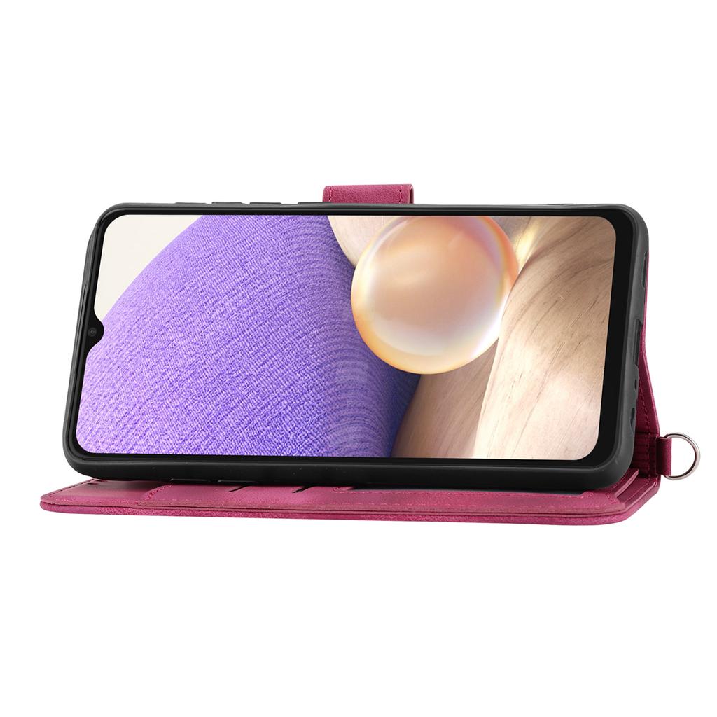 For Motorola Edge 60 Pro 5G Case Flower Pattern PU Leather Wallet Phone Cover with Strap