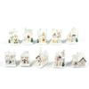 Miniature Glowing Christmas Cottages Houses Handcrafted Resin Decoration Ideal For Desktop Ornament