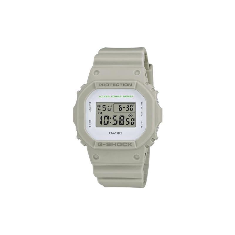 

Casio G Shock Square Universal 200m Waterproof Quartz Movement Resin Strap Japanese and Korean Watch Unisex White Dial DW-5600M-8ER белый