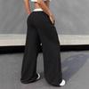 Autumn/Winter Contrast Lace High-Waist Wide-Leg Sweatpants