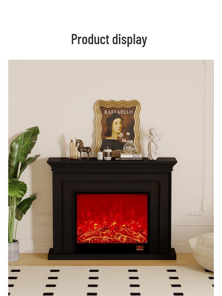 European-Style Customizable Decorative Fireplace Cabinet with Electronic Flame Insert