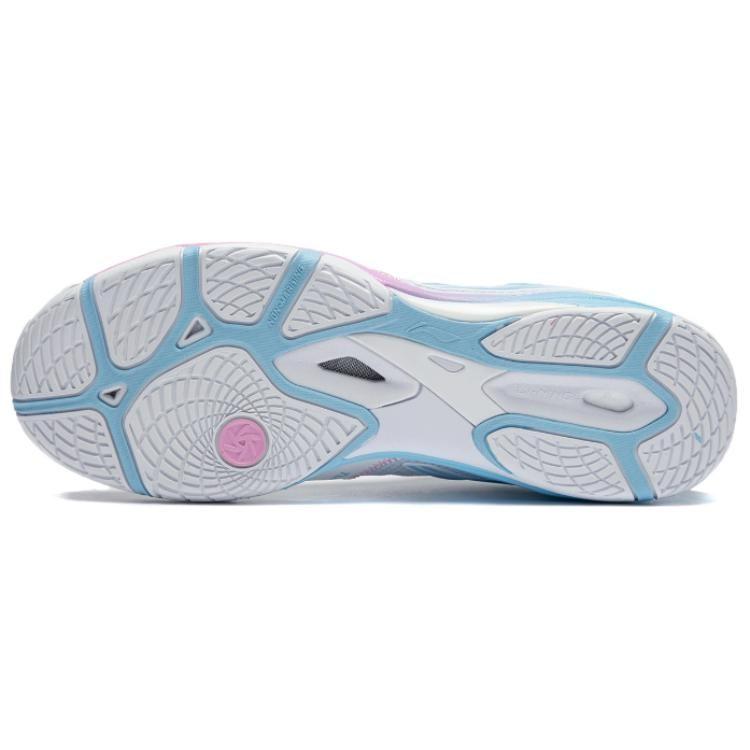 Li Ning Cushioning, Wear Resistant Low Top Table Tennis Shoes Unisex White Blue APPU023-7