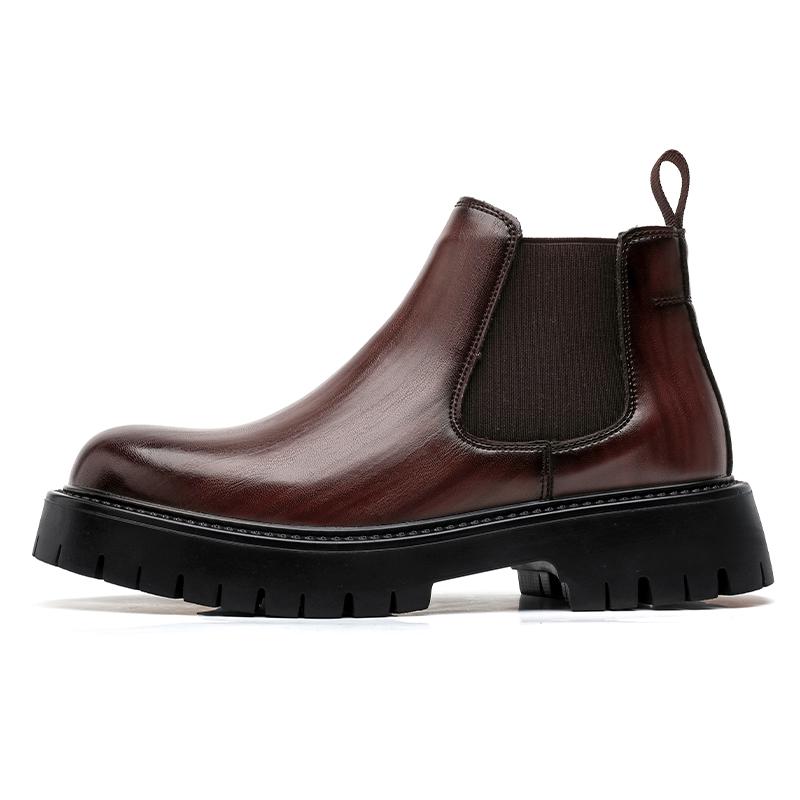 

Осенние и зимние мужские ботинки на толстой подошве в стиле ретро для отдыха на природе и вечеринок. Повседневная теплая обувь для бизнеса и офиса. Популярно 38