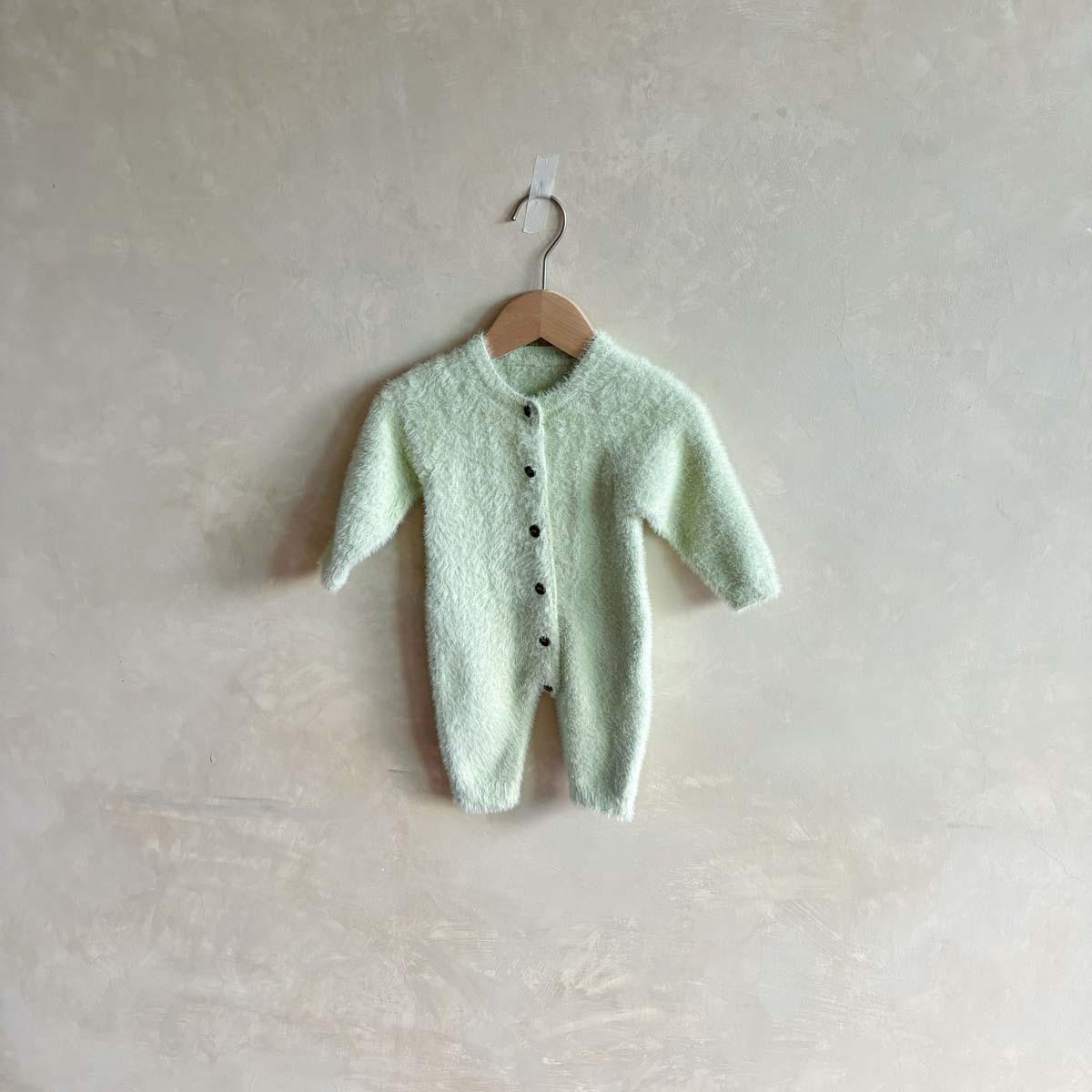 

Детский плюшевый вязаный ромпер - Теплый свитер с длинным рукавом для новорожденных мальчиков и девочек 80 cm