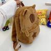 Kawaii New Capybara Plush Backpack for Women Versatile Cartoon Funny Capibala Bag Large Capacity Tote Bag Gift