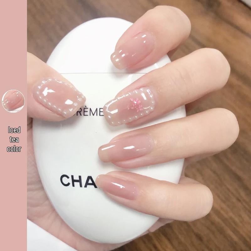 Summer 2025 Ice Transparent Nude Nail Gel Polish - Popular Whitening Jelly Color Series