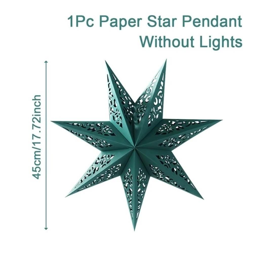 

Hollow Out Christmas Light Cover Star Shape Lamp Cover Xmas Lampshade Islamic Celebration зелёный