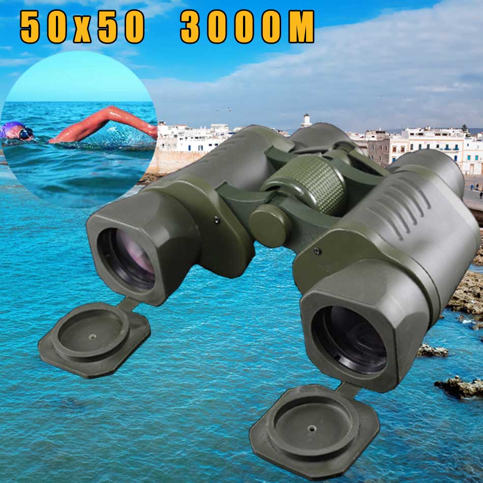 

Професійний Бінокль 50x50 Телескоп Дальньої Дії 1000м HD Військовий Призма Bak4 Спостережний Прилад Великий Окуляр зелений