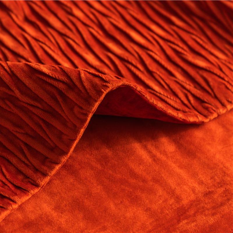 Pliat, catifea, model ondulat, aleer de pat, acasă, hotel, aruncare paturi, prosop, aleer de masă, pentru mese, nuntă, decor pentru petreceri, coadă de pat, prosop, steag de pat