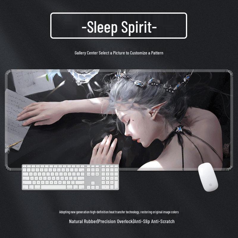 Extra Large Anime Esports Mouse Pad with Stitched Edges for Men and Women, Computer Desk Mat and Keyboard Pad