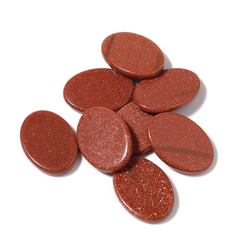 5pcs 13x18mm Oval Natural Cabochon Stone Flat Round Colorful Spacers For Earrings/Pendant DIY Jewelry Making Accessories